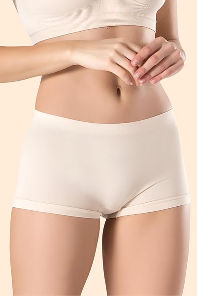 Jacarsman Women's 3-Pack Seamless Skin Boxer Briefs 3 Pieces Panties