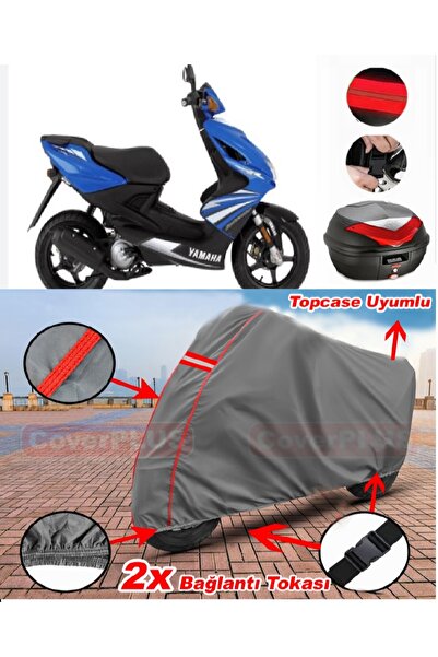 CoverPlus ياماها ايروكس 100 حقيبة خلفية متوافقة مع قماش القماش المشمع للدراجا...