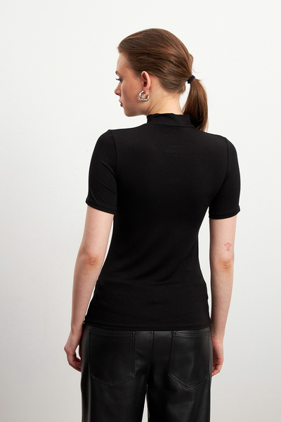 Bipantolon Women's Khaki Black 2 Pack Short Sleeve Blouse