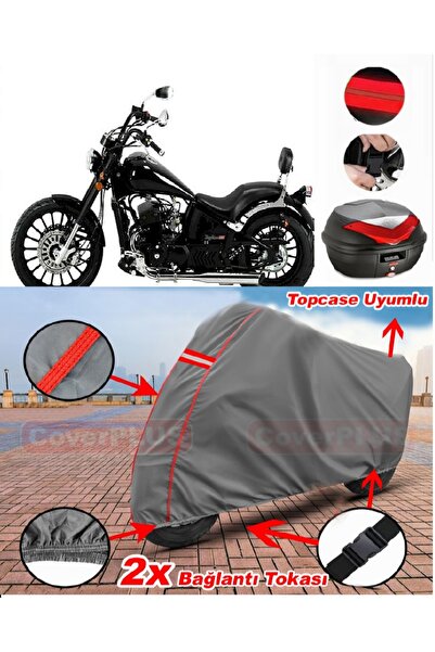 CoverPlus ريجال رابتور دايتونا 125 حقيبة خلفية متوافقة مع قماش القماش المشمع ...