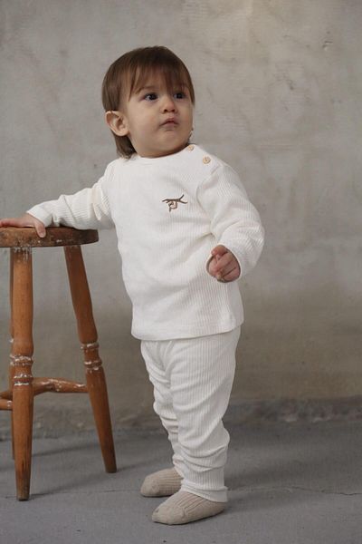 OhlalaKoala Sloth White Bottom Top Set