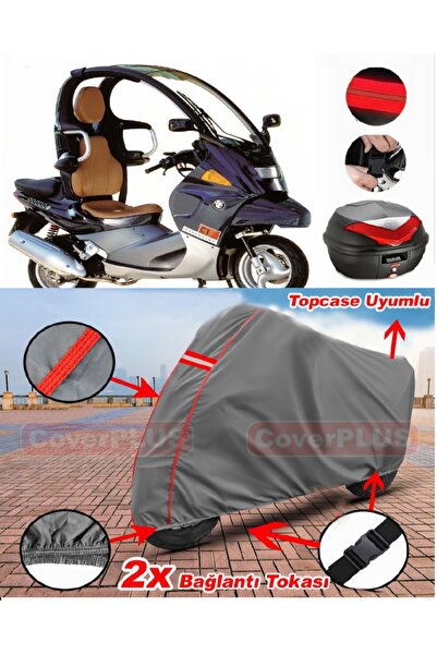 CoverPlus Bmw C1 حقيبة خلفية متوافقة مع قماش القنب للدراجات النارية باللون ال...