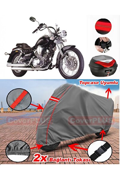 CoverPlus Lifan LF250-B حقيبة خلفية متوافقة مع قماش القماش المشمع للدراجات ال...