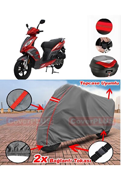 CoverPlus حقيبة ظهر Mondial 150 Mash متوافقة مع قماش القنب للدراجات النارية ب...
