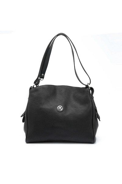Tergan Black Genuine Leather Women's Shoulder Bag - S25Y1Bc79450-A41
