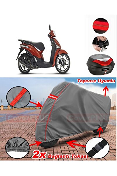 CoverPlus بياجيو ليبرتي 200 حقيبة خلفية متوافقة مع قماش القماش المشمع للدراجا...