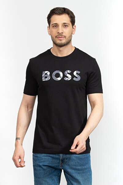 BOSS Erkek Bisiklet Yaka T-Shirt