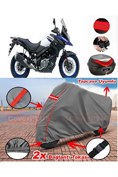 CoverPlus Suzuki V-Strom 650 Xt Abs Rear Top Case Compatible Motor Tarpaulin ...