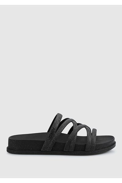 Twigy Black Women's Beach Slippers