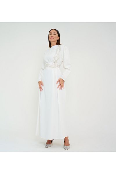 Rosette Abaya White Dress E