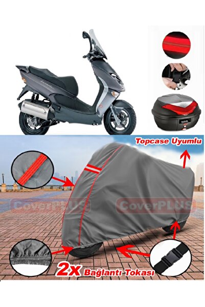 CoverPlus أبريليا ليوناردو 150 حقيبة خلفية متوافقة مع قماش القنب للدراجات الن...