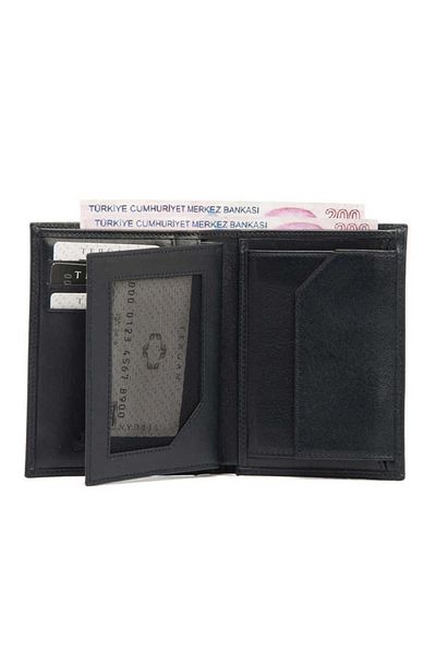 Tergan Navy Blue Genuine Leather Men's Wallet - S1Ce 00001108 -H86