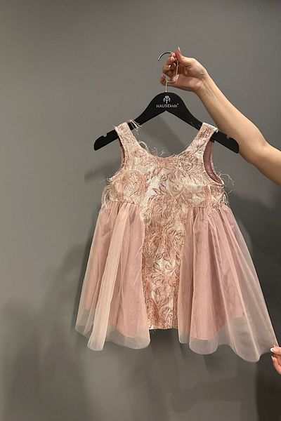 HAUSEkids 4-12 ani Rochie pentru fetiță Dreole roz-roz