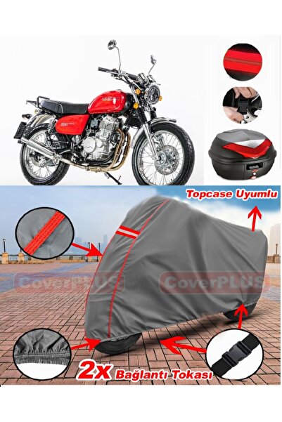 CoverPlus Jawa 350 Ohc Rear Bag Compatible Motor Tarpaulin Motorcycle Tarpaul...