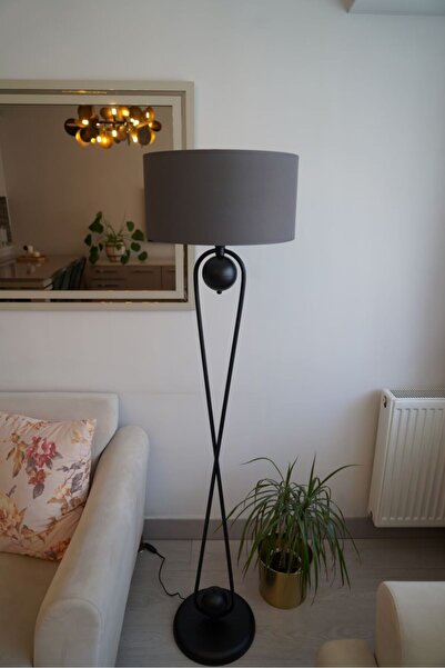 retro home design Sekiz Model Füme Şapkalı Siyah Modern Tasarım Ayaklı Abajur...