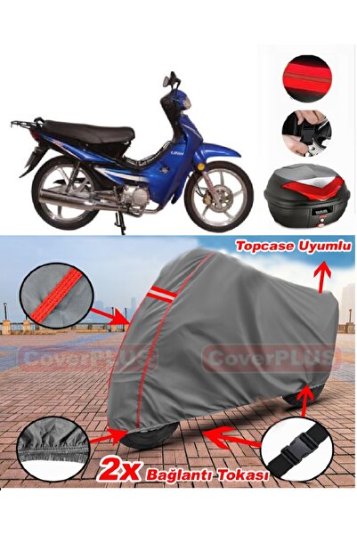 CoverPlus Bisan Motocup 100 Rear Bag Compatible Motor Tarpaulin Motorcycle Ta...
