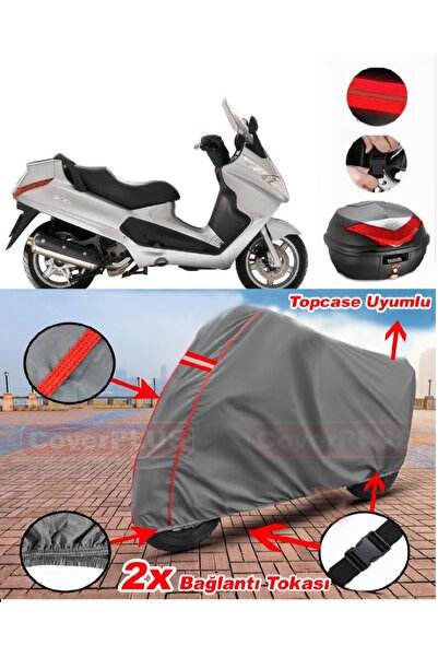 CoverPlus Piaggio X8 400 ie حقيبة خلفية متوافقة مع قماش القنب للدراجات الناري...