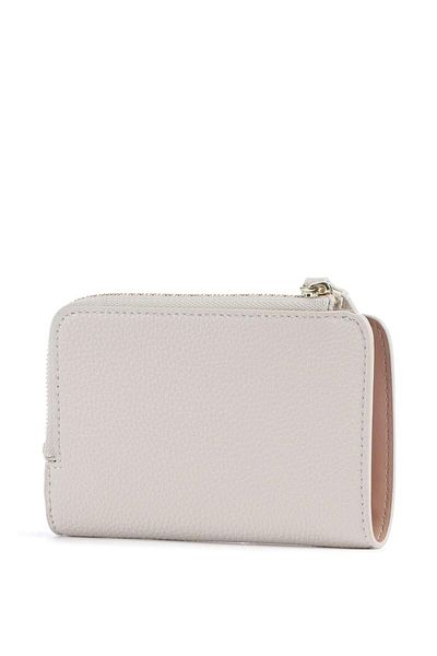 Emporio Armani Women's Leather Logo Patterned Zipper Closure Beige Wallet with Inner Compartment Ew 000369   Af11953-U6208