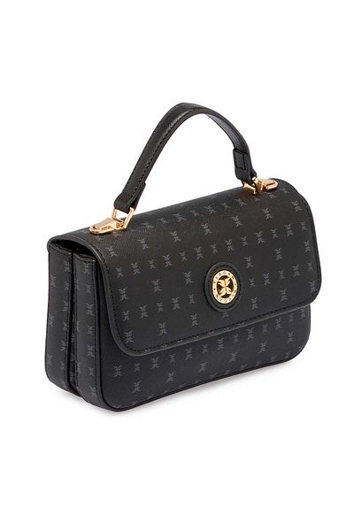 Tergan Black Print Women's Handbag - S25Y1Pr09154-T0E