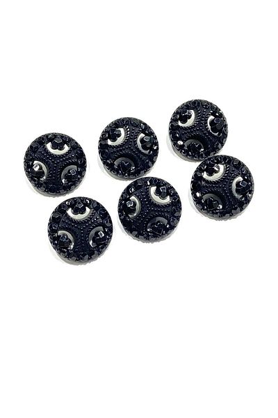 karantuhafiye Vest Cardigan Button / Black 1,8 cm / M2617