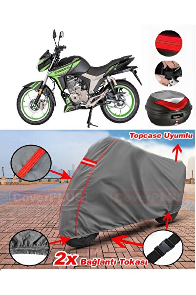 CoverPlus Mondial Kd 125 F Tail Bag Compatible Motor Tarpaulin Motorcycle Tar...