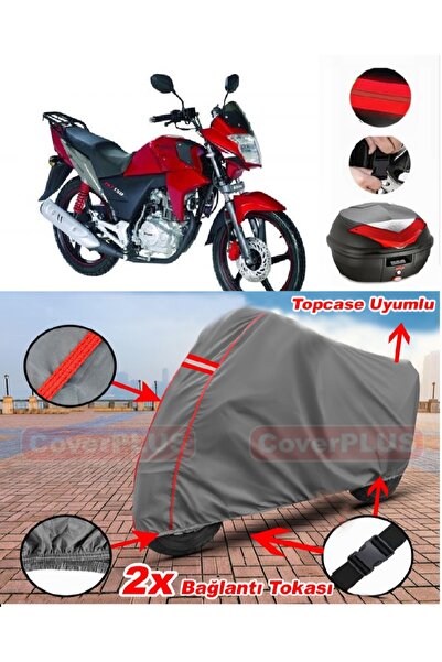 CoverPlus Bisan Tornado Fkt 150 Rear Bag Compatible Motor Tarpaulin Motorcycl...