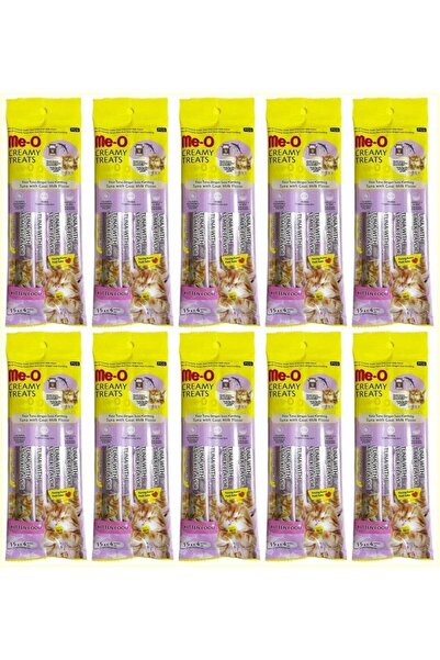 me-o Creamytreats Yavru Ton Balığı Keçi Sütlü Jel Mama (15 Gr x 4) 10 PAKET