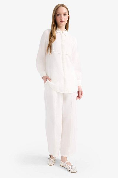 DeFacto Flexible Waisted Basic Plain Modal Harem Pants F1370Ax25Sm