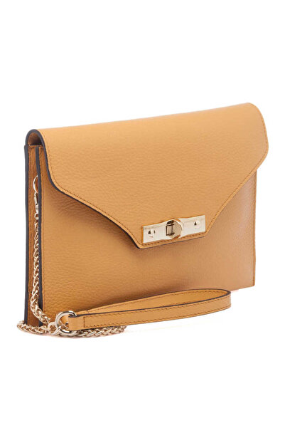 Tergan Sarı Hakiki Deri Kadın Çapraz Askılı Çanta - S24Y1BC79475-H28