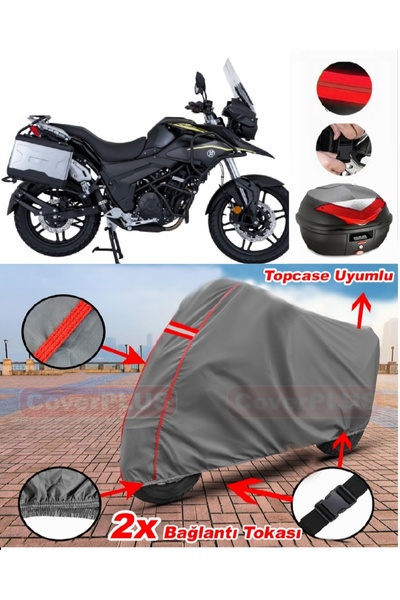 CoverPlus Mondial Rx3I Evo-Abs Rear Bag Compatible Motor Tarpaulin Motorcycle...
