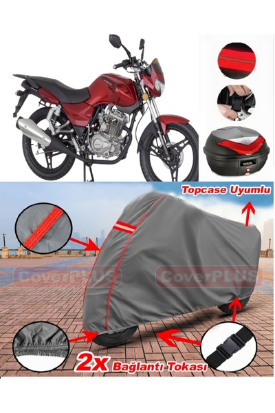 CoverPlus حقيبة خلفية Mondial 125 MH Drift متوافقة مع قماش القنب للدراجات الن...