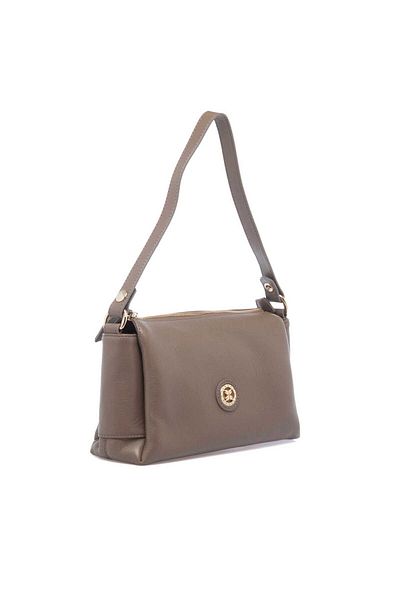 Tergan Beige Genuine Leather Women's Shoulder Bag - S25Y1Bc78734-B56