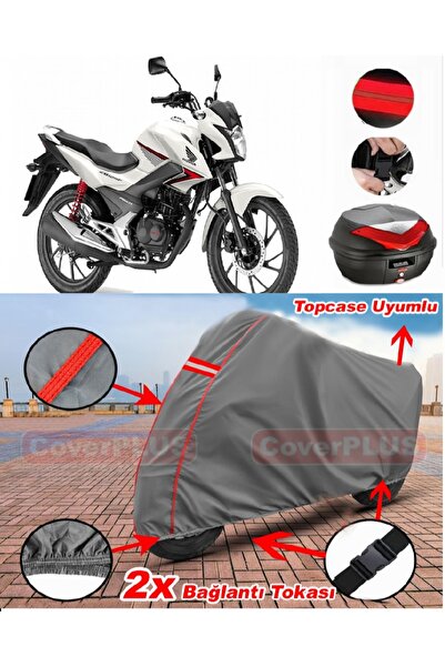 CoverPlus Honda Cb 125 F Rear Case Compatible Motor Tarpaulin Motorcycle Tarp...