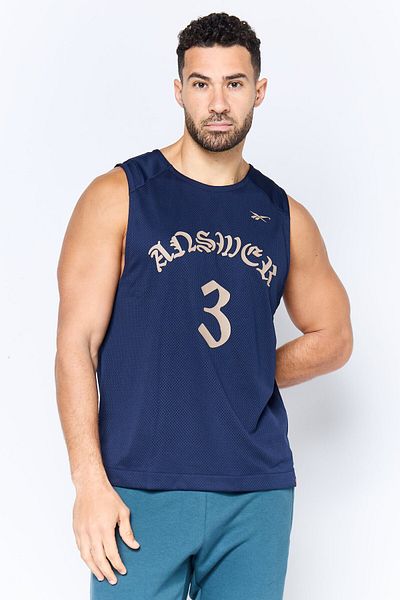 Reebok Men Sportswear Fit Sleeveless Training Vest, Navy