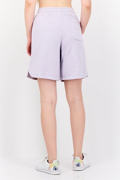 adidas Women Sportswear Fit Brand Logo Outdoor Shorts, Lilac