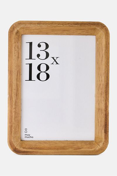Muy Mucho Oak Wooden Standing Photo Frame, Tan