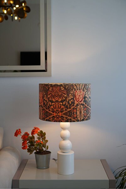 retro home design Krem Özel Ayaklı Kadife Kumaş Kahverengi Silindir Şapkalı D...