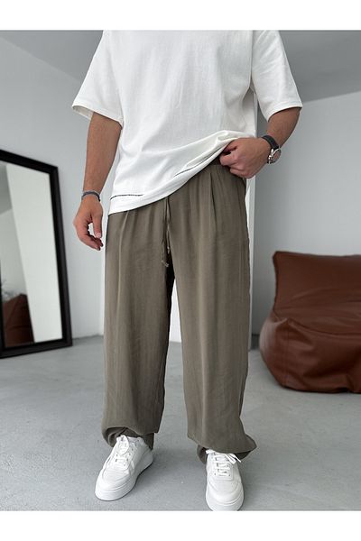 BYBASICMAN Khaki Slim Gabardine Baggy Pants Jj-245
