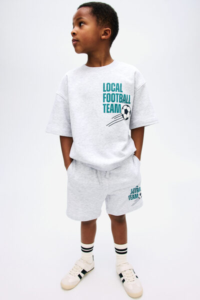 H&M 2 Parçalı Baskılı Sweatshirt Set