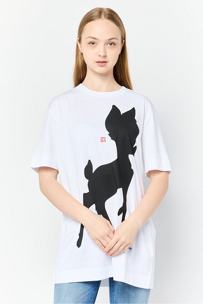 Givenchy Women Crew Neck Short Sleeve Graphic Print T-shirt, White