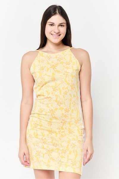 adidas Women Sportswear Fit Sleeveless Outdoor Tight Dress, Yellow