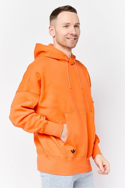 adidas Men Sportswear Fit Long Sleeve Outdoor Hoodie, Orange