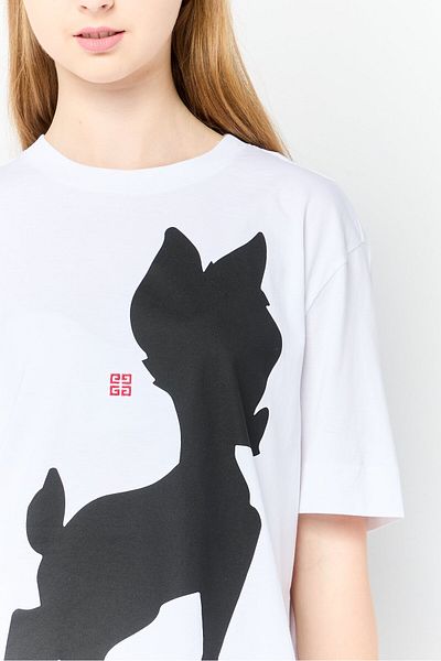 Givenchy Women Crew Neck Short Sleeve Graphic Print T-shirt, White