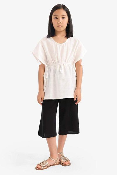 DeFacto New Season Girl's Culotte Wide Leg Viscose Capri
