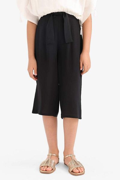 DeFacto New Season Girl's Culotte Wide Leg Viscose Capri