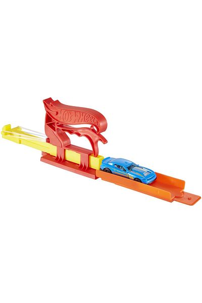 HOT WHEELS Red Hot Wheels portable launcher set with car