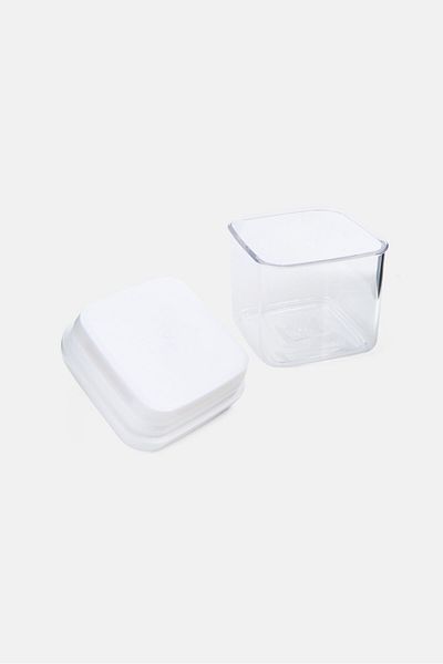 Felli Square Flip Tite Storage Container 460ml, Transparent