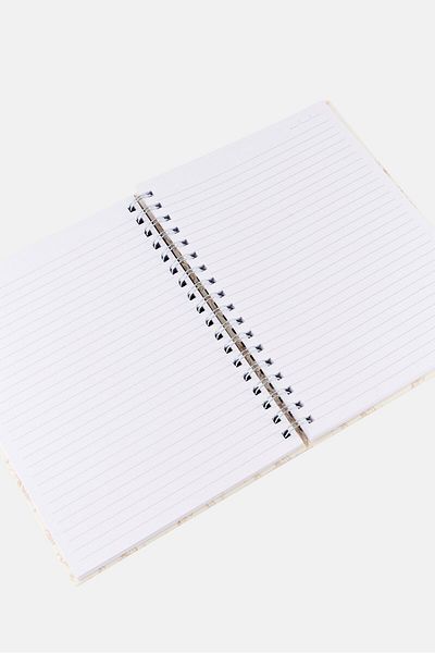 Muy Mucho Printed Ring Binding Notebook, Beige