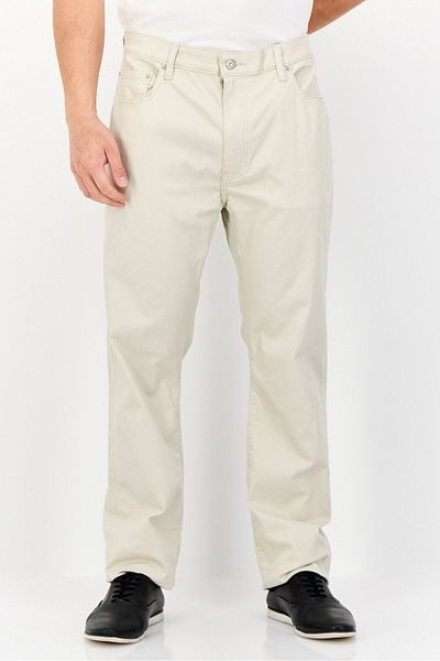 Dockers Men Regular Fit Solid Chino Pants, Cream