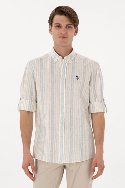 U.S. Polo Assn. Men's White Long Sleeve Shirt 50306289 -Vr013